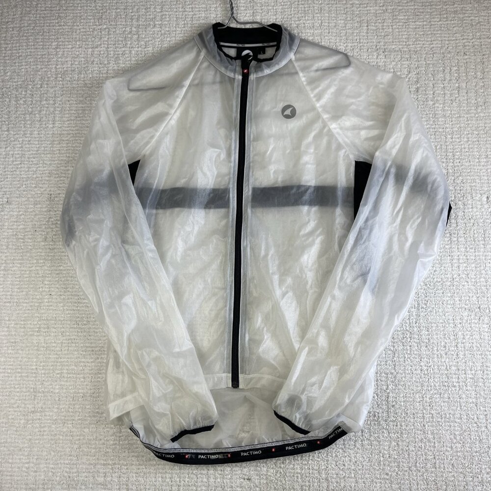Pactimo Ultra-Lite Clear cycling wind/Rain jacket Womens  Sz Large Read*